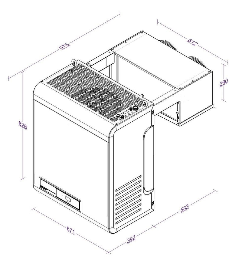 COMBISTEEL FREEZER UNIT PIGGYBACK 8.4-17.4 M3 230V