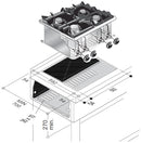 COMBISTEEL GAS STOVE 4 BR. 18KW 