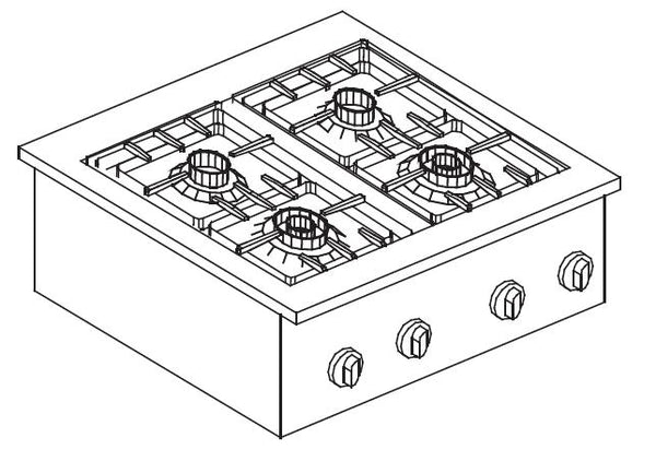 COMBISTEEL GAS STOVE 4 BR. 14KW 