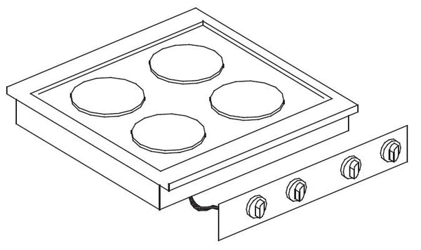 COMBISTEEL ELECTRIC STOVE 4 PLATES 