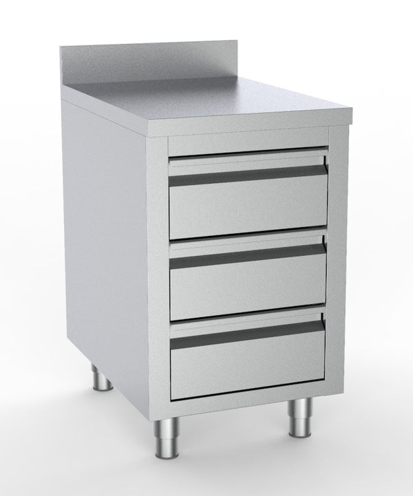 COMBISTEEL 700 WORK TABLE WITH 3 DRAWERS WITH UPSTAND 500 