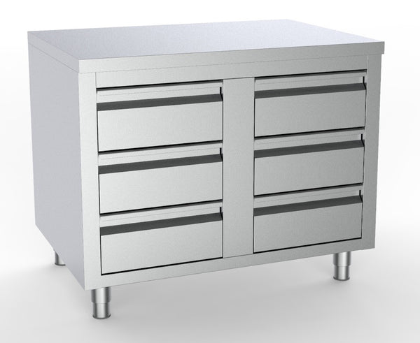 COMBISTEEL 700 WORK TABLE WITH 6 DRAWERS 1000 