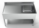 BAS DE LAVABO COMBISTEEL 700 1 DROITE 1400 