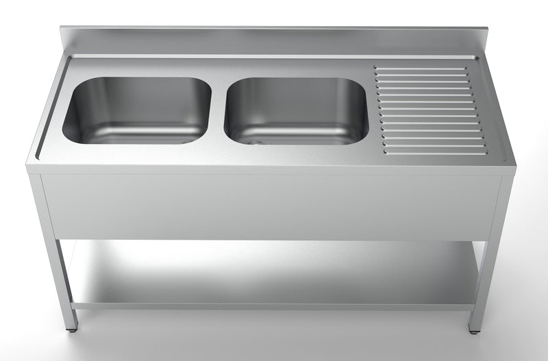 COMBISTEEL 700 SPÜLTISCH GRUNDBODEN 2 LINKS 1600