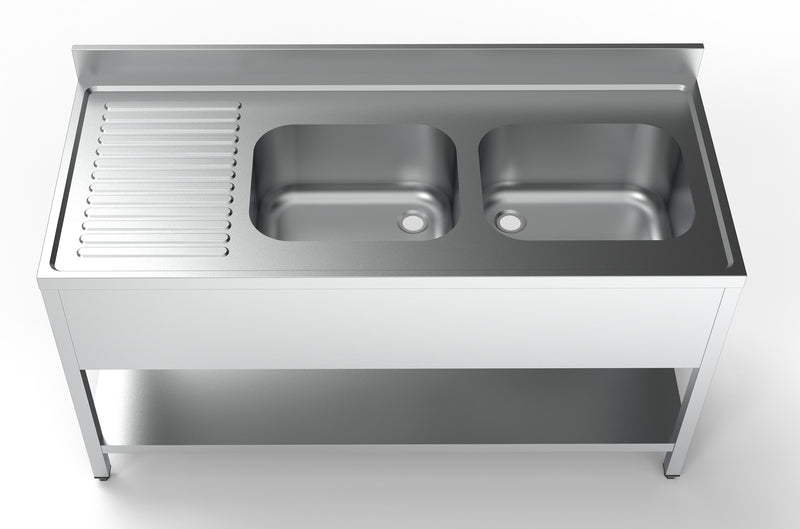 COMBISTEEL 700 SPÜLTISCH GRUNDBODEN 2 RECHTS 1600
