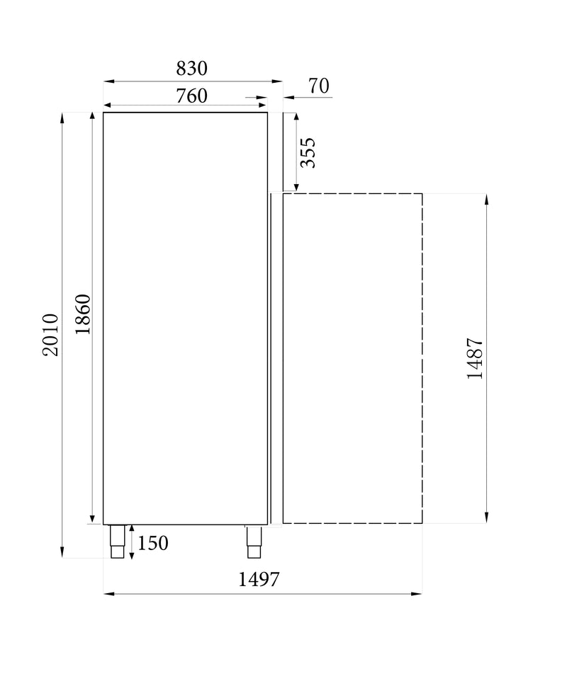 COMBISTEEL FREEZER RFS 1 DOOR 