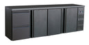 COMBISTEEL BAR COOLER BLACK 3 DOORS AND 2 DRAWERS 
