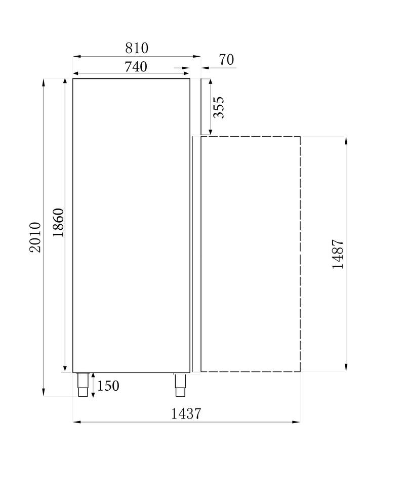 CONGÉLATEUR COMBISTEEL RFS+ALU 1200 LTR STATIQUE