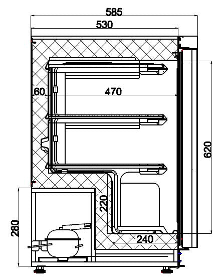 COMBISTEEL FREEZER RFS 1 DOOR 