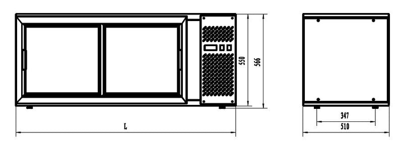 COMBISTEEL PASTRY DISPLAY CASE 