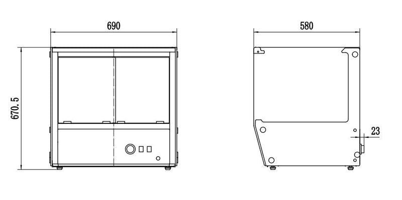 COMBISTEEL HEATING DISPLAY CASE 137L 
