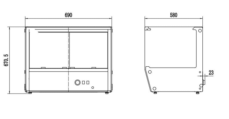 COMBISTEEL HEATING DISPLAY CASE 174L 