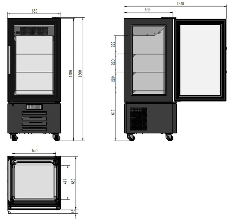 COMBISTEEL GEKÜHLTES GEBÄCKVITRINE 1500