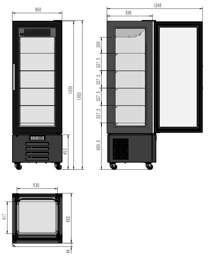 COMBISTEEL REFRIGERATED PASTRY DISPLAY CABINET 1950 