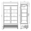 COMBISTEEL KÜHLSCHRANK MIT SCHIEBEGLASTÜREN BEZ-750 SL