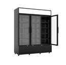 COMBISTEEL REFRIGERATOR 3 GLASS DOORS BLACK FCU-1200 BL