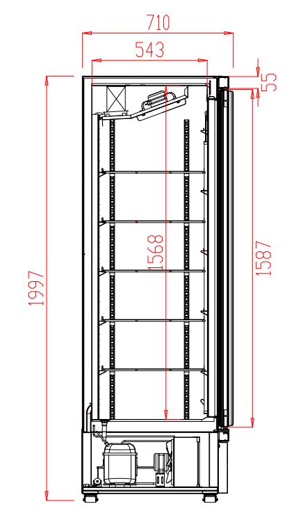 COMBISTEEL TIEFKÜHLSCHRANK 2 GLASTÜREN JDE-1000F