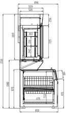 COMBISTEEL WALL-MOUNTED FREEZER WHITE 2 GLASS DOORS