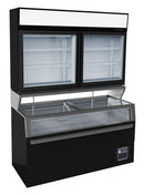COMBISTEEL WALL-MOUNTED FREEZER BLACK 2 GLASS DOORS