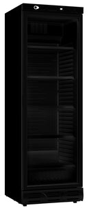 COMBISTEEL REFRIGERATOR 1 GLASS DOOR 382L BLACK NO CANOPY