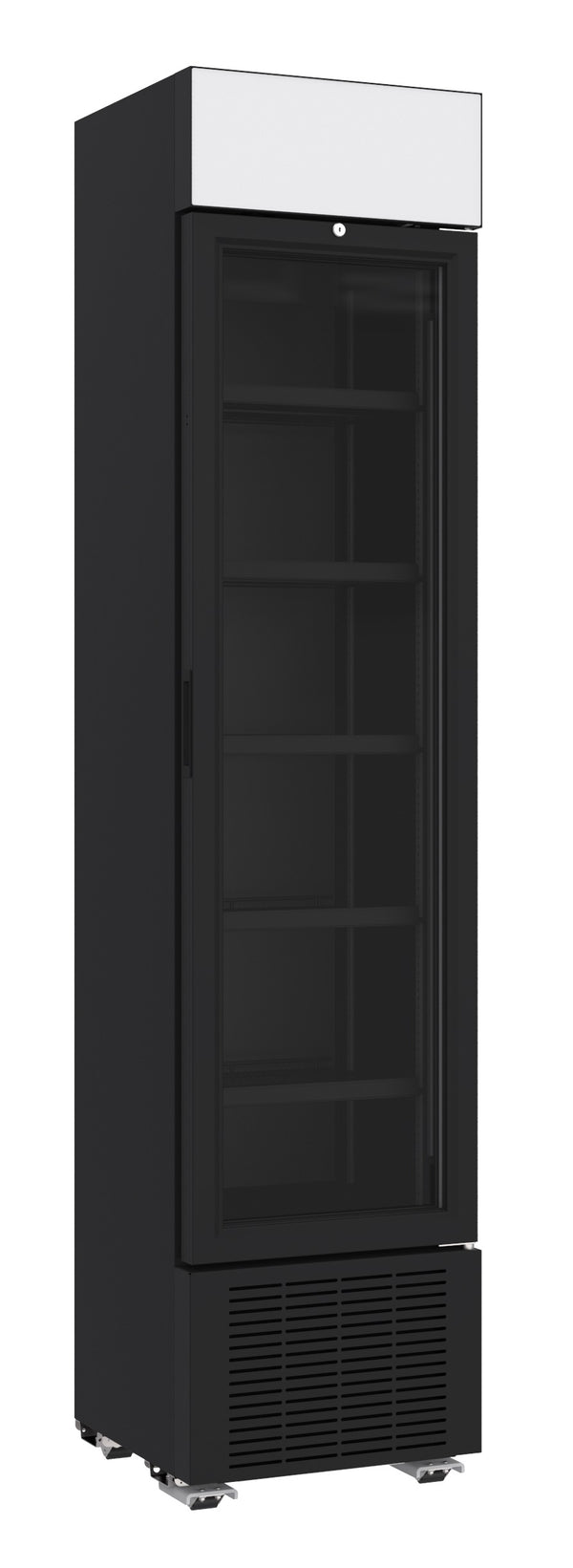 COMBISTEEL REFRIGERATOR 1 GLASS DOOR BLACK 232L 