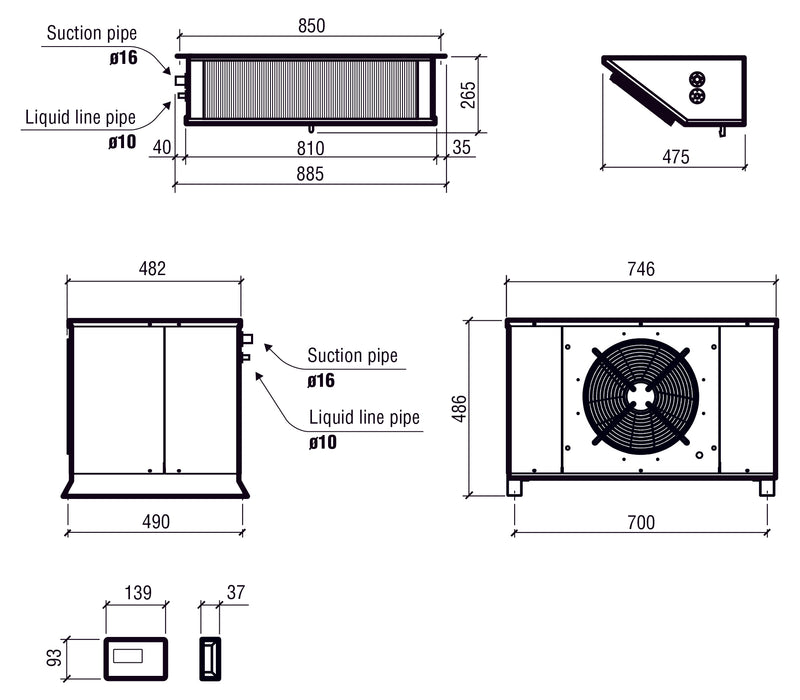 COMBISTEEL FREEZER SPLIT UNIT 4.04-10.94 M3