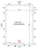 COMBISTEEL COOLING AND FREEZING ROOM 2100X3000X2200