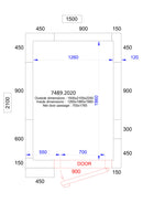 COMBISTEEL COOLING AND FREEZING ROOM 1500x2100x2200 - 120 MM