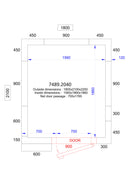 COMBISTEEL COOLING AND FREEZING ROOM 1800x2100x2200 - 120 MM