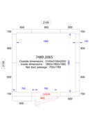 COMBISTEEL COOLING AND FREEZING ROOM 2100x2100x2200 - 120 MM