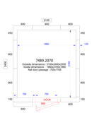 COMBISTEEL COOLING AND FREEZING ROOM 2100x2400x2200 - 120 MM