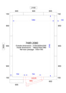 COMBISTEEL COOLING AND FREEZING ROOM 2100x3000x2200 - 120 MM