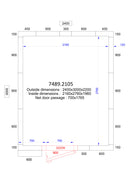 COMBISTEEL COOLING AND FREEZING ROOM 2400x3000x2200 - 120 MM 