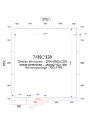 COMBISTEEL COOLING AND FREEZING ROOM 2700x3000x2200 - 120 MM 