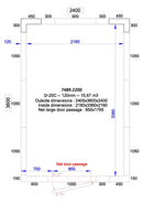 COMBISTEEL COOLING AND FREEZING ROOM 2400x3600x2400 - 120 MM 