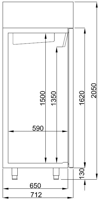 COMBISTEEL TIEFKÜHLSCHRANK EDELSTAHL 550 LTR