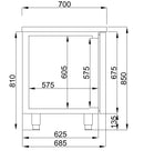 COMBISTEEL 700 KÜHLTISCH 2 TÜREN