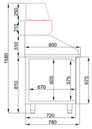 COMBISTEEL PIZZA TABLE WITH 3 DOORS