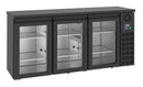 COMBISTEEL BAR COOLER BLACK 3 GLASS DOORS 