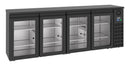 COMBISTEEL BAR COOLER BLACK 4 GLASS DOORS 