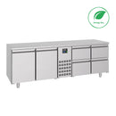 COMBISTEEL 700 REFRIGERATED COUNTER 2 DOORS AND 4 DRAWERS MONOBLOCK 