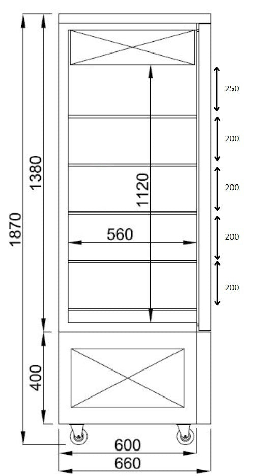 COMBISTEEL REFRIGERATED PASTRY DISPLAY CASE