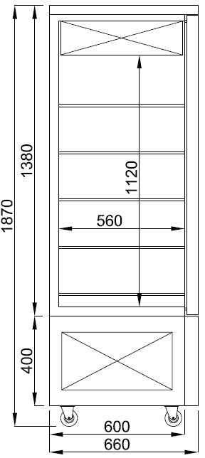 COMBISTEEL REFRIGERATED PASTRY DISPLAY CASE FOR CHOCOLATE