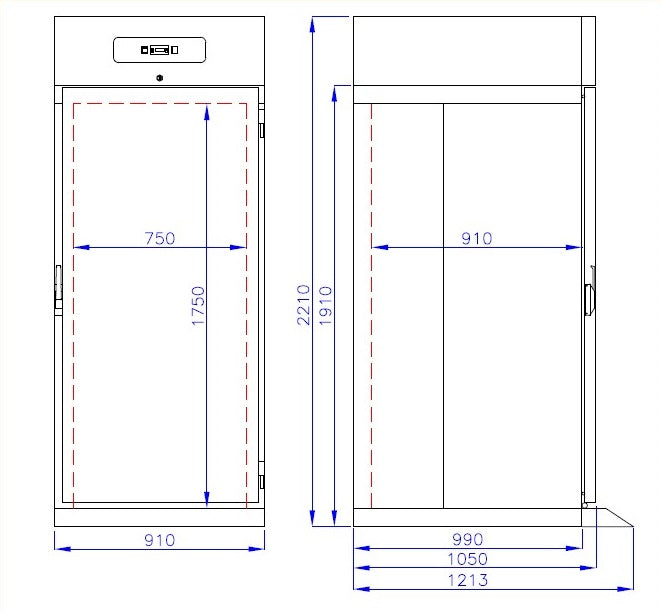 COMBISTEEL ROLL-IN KÜHLSCHRANK RFS MONO BLOCK 700 LTR