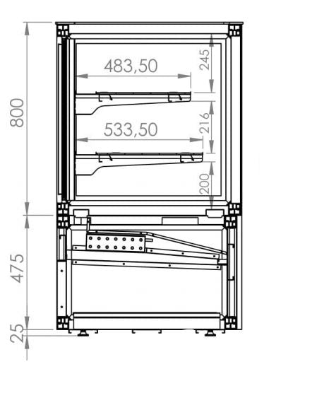 COMBISTEEL KÜHLVITRINE 750L