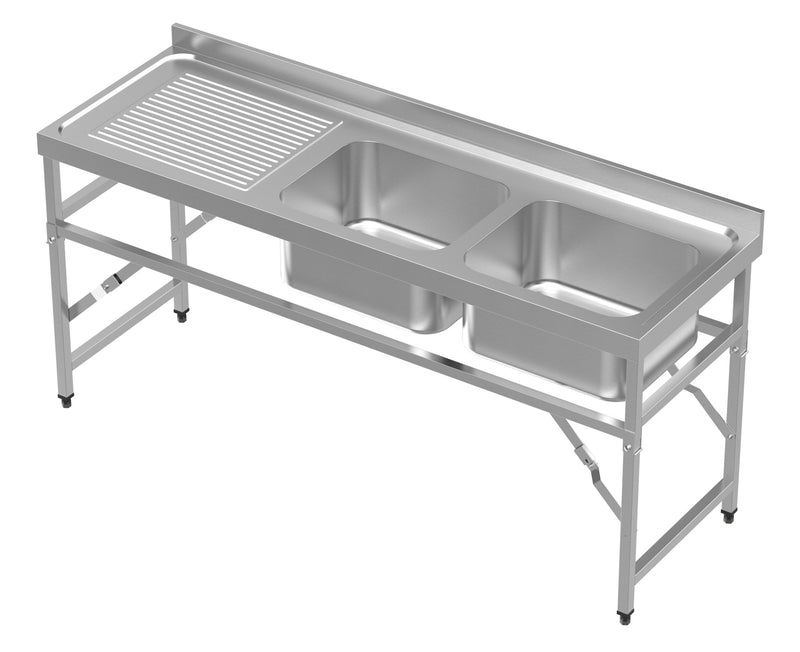 COMBISTEEL 600 FOLDABLE SINK 1800 2R 
