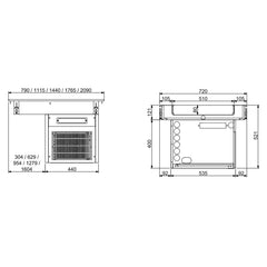 COMBISTEEL EINBAUKÜHLWANNE 3/1 - 80MM – Vorschau 2