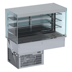 COMBISTEEL BUILT-IN WALL-MOUNTED REFRIGERATED DISPLAY CABINET SQUARE – WITH ROLLER CURTAIN 3/1 GN  – Vorschau 1