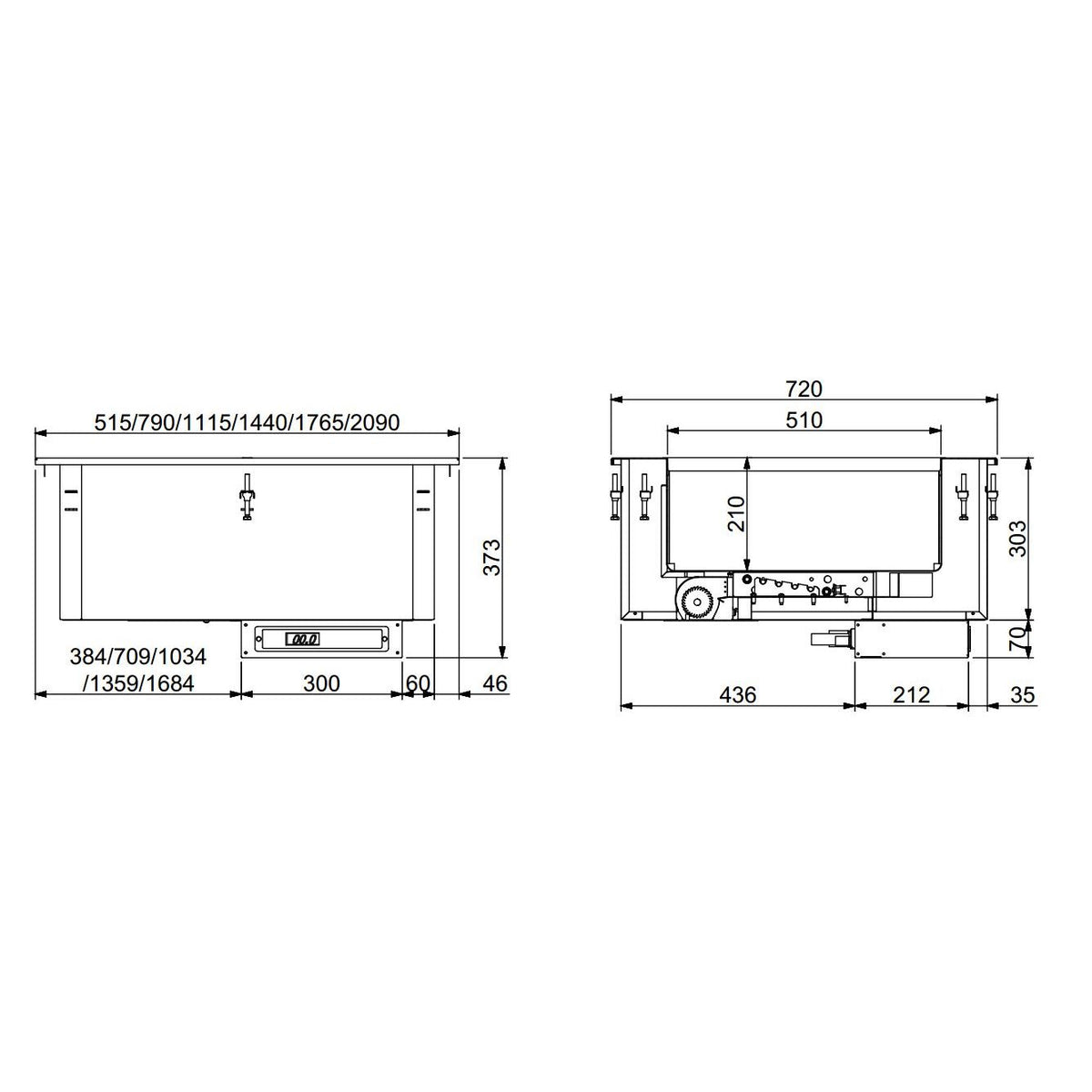 COMBISTEEL BUILT-IN BAIN-MARIE HOT AIR 3/1 