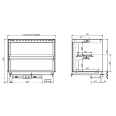 COMBISTEEL EINBAU WANDMODELL WÄRMEVITRINE KERAMIK ECKIG - SCHWARZ 5/1 – Vorschau 2